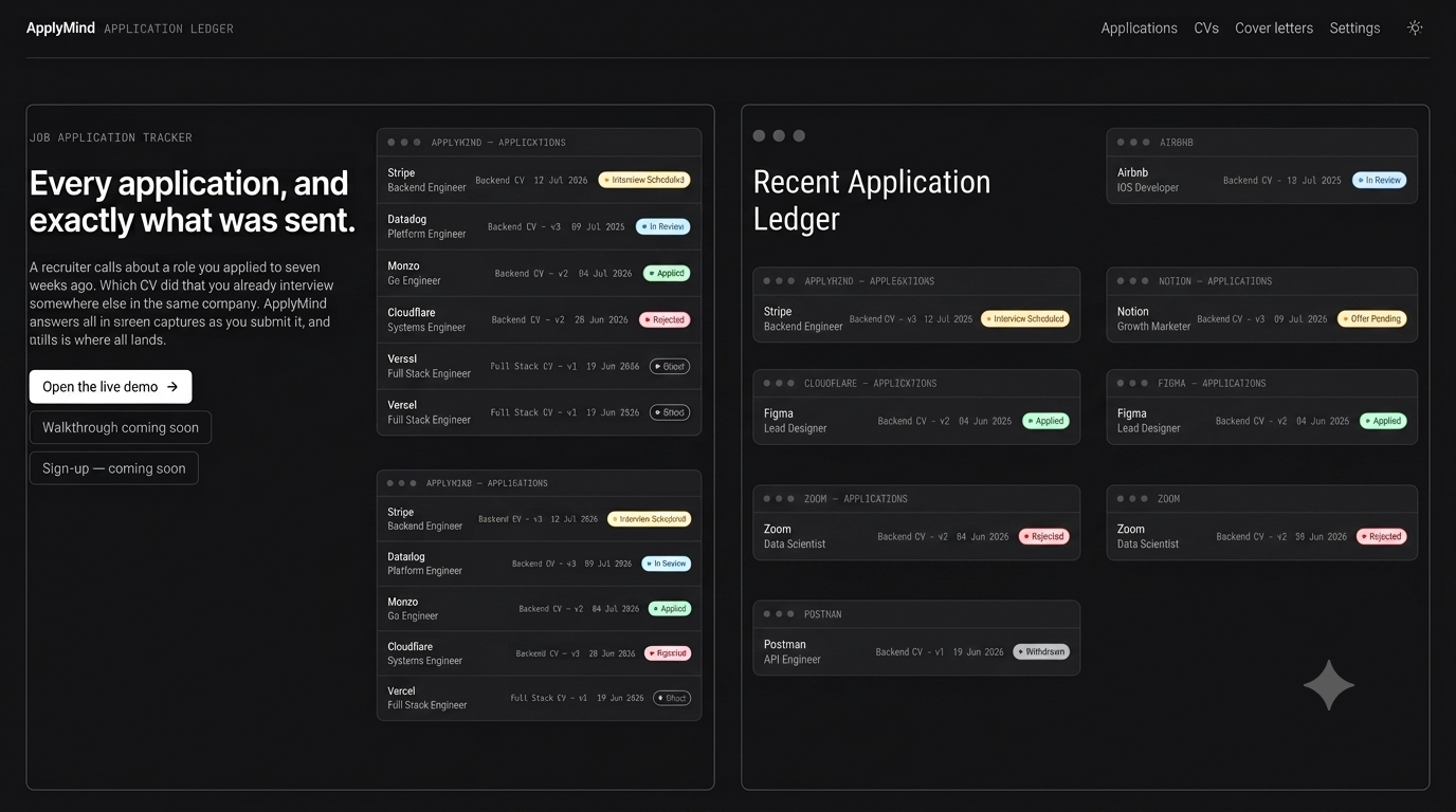 ApplyMind — Job Application Tracker